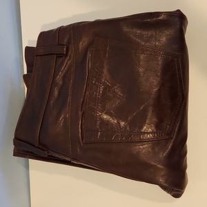 Brown leather gap pants